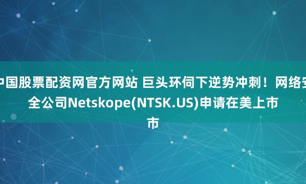 中国股票配资网官方网站 巨头环伺下逆势冲刺！网络安全公司Netskope(NTSK.US)申请在美上市